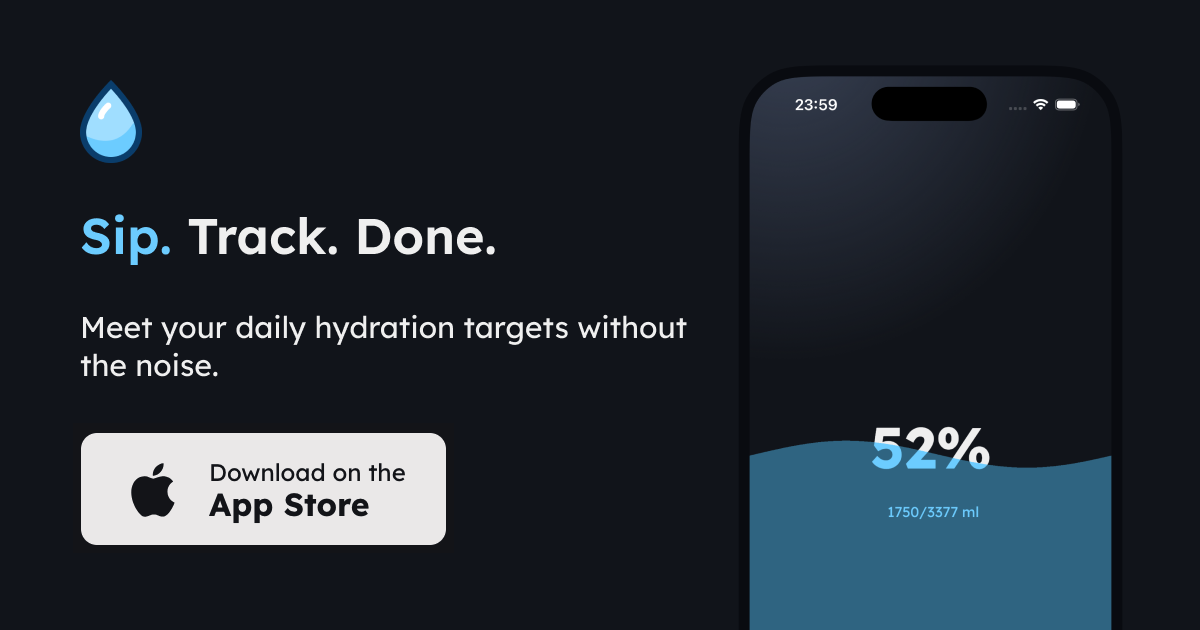 Sip Tracker Example Sip - Simple Hydration Tracker